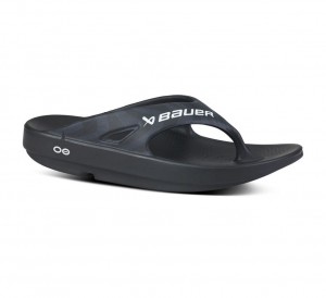 Oofos Bauer Ooriginal Sport Slippers Dames Zwart | Nederland-36584GSFO