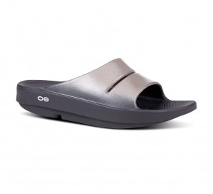 Oofos Ooahh Luxe Slippers Dames Zilver | Nederland-57319PTVA