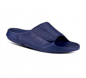 Oofos Ooahh Sport Flex Slippers Heren Donkerblauw | Nederland-15079DVUW