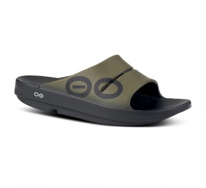 Oofos Ooahh Sport Slippers Dames Olijfgroen | Nederland-62148OEQF