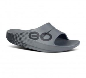 Oofos Ooahh Sport Slippers Heren Donkergrijs Zwart | Nederland-30159QLJN