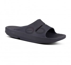 Oofos Ooahh Sport Slippers Heren Zwart | Nederland-29031TZRA