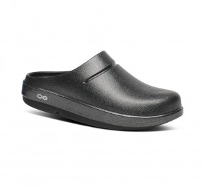 Oofos Oocloog Luxe Klompen Dames Zwart | Nederland-37482TOZW