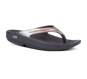 Oofos Oolala Luxe Slippers Dames Bruin Grijs | Nederland-37015HBYK