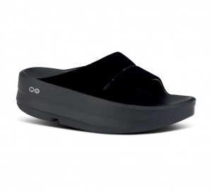Oofos Oomega Ooahh Posh Slippers Dames Zwart | Nederland-89632UQZO