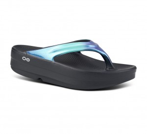 Oofos Oomega Oolala Luxe Slippers Dames Blauw | Nederland-35860KCZY