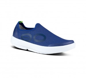 Oofos Oomg Eezee Low Slip On Schoenen Heren Wit Donkerblauw | Nederland-54907QFHD