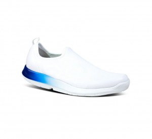 Oofos Oomg Sport Low Slip On Schoenen Heren Wit Blauw | Nederland-25146ISOZ