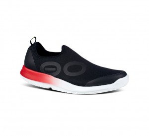 Oofos Oomg Sport Low Slip On Schoenen Heren Zwart Rood | Nederland-04368KQLC