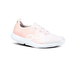 Oofos Oomg Sport Ls Low Sneakers Dames Koraal Wit | Nederland-26407DUEI
