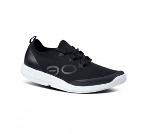 Oofos Oomg Sport Ls Low Sneakers Heren Zwart Wit | Nederland-96708XVSY