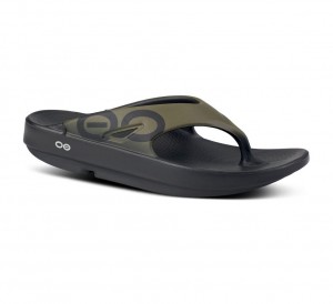 Oofos Ooriginal Sport Slippers Heren Olijfgroen Zwart | Nederland-70526XKUI